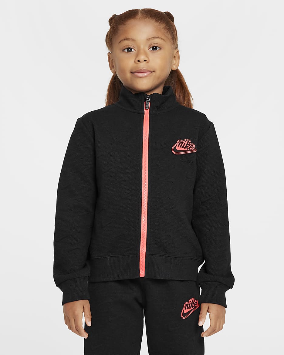 Nike repeat tape poly full zip tracksuit children hotsell